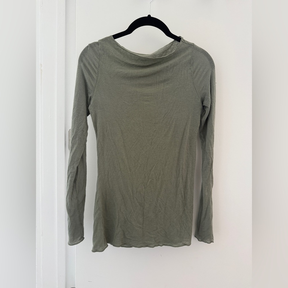 Intimissimi green sheer cashmere top